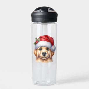 Golden Retriever Dog with Santa Claus Style-82535 Trinkflasche