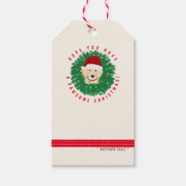 Golden Retriever Dog Wreath Set Geschenkanhänger