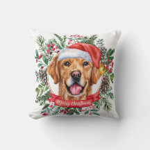 Golden Retriever Doliday Custom Throw Kissen