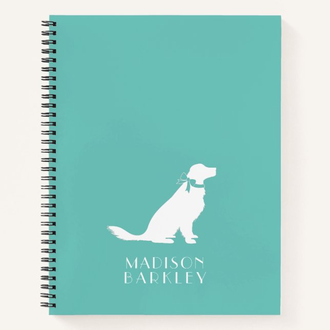 Golden Retriever Doppy Puppy Notizbuch (Vorderseite)