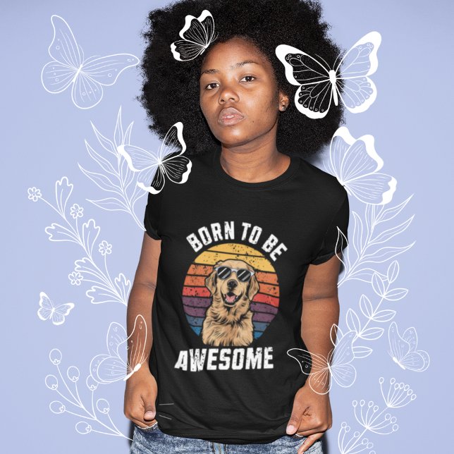 Golden Retriever Dose Geboren zu Phantastischem Re Tri-Blend Shirt (Von Creator hochgeladen)