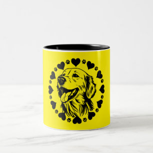 Golden Retriever Downer Zweifarbige Tasse