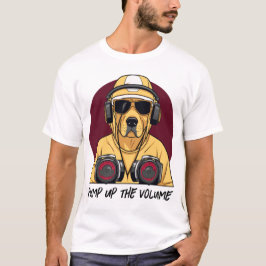 Golden Retriever Dressed als DJ T-Shirt