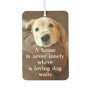 Golden Retriever ein Haus ist nie einsam Autolufterfrischer