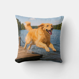 Golden Retriever Elegantes Throw Kissen