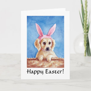 Golden retriever en tant que carte de lapin de