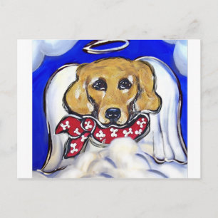 Golden Retriever Engel Postkarte