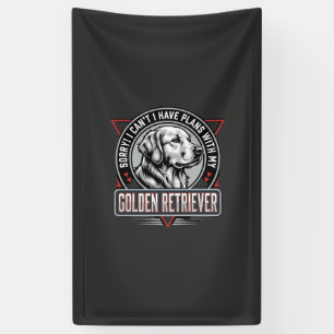 Golden Retriever entwirft Hundemarken-Design Banner