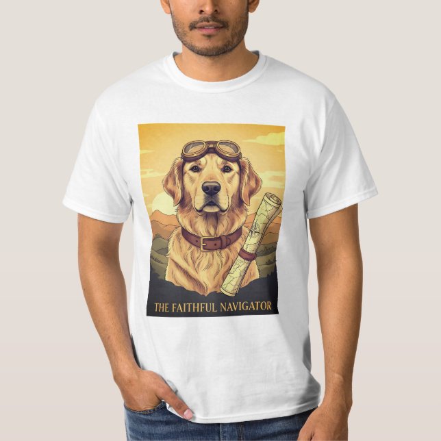 Golden Retriever Explorer Adventure Dog T - Shirt (Vorderseite)