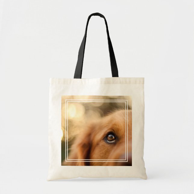 Golden Retriever Eye Closeup Tragetasche (Vorne)