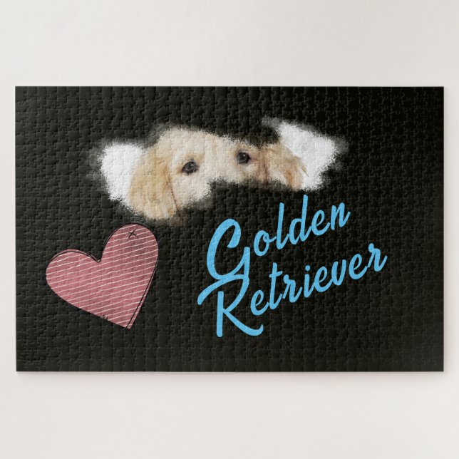 Golden Retriever Eyes Solid Color 1000 Stück (Horizontal)
