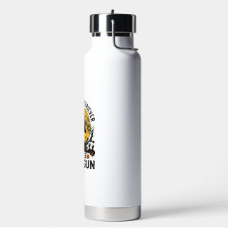 Golden Retriever fährt mit Shotgun Halloween Hexen Trinkflasche