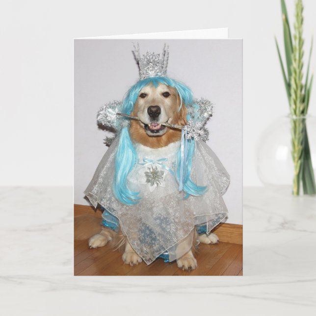 Golden Retriever Fairy Frohe Weihnachten (Vorderseite)