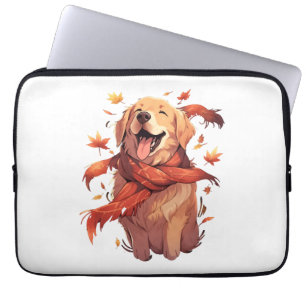 Golden Retriever Fall Dose Herbst Blätter Laptopschutzhülle