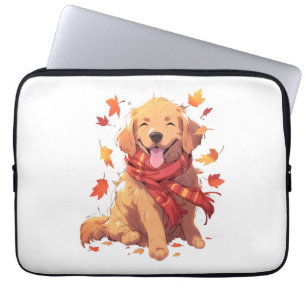Golden Retriever Fall Dose Herbst Blätter Laptopschutzhülle