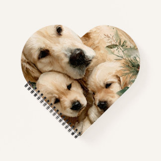 Golden Retriever Family Puppies Notizbuch