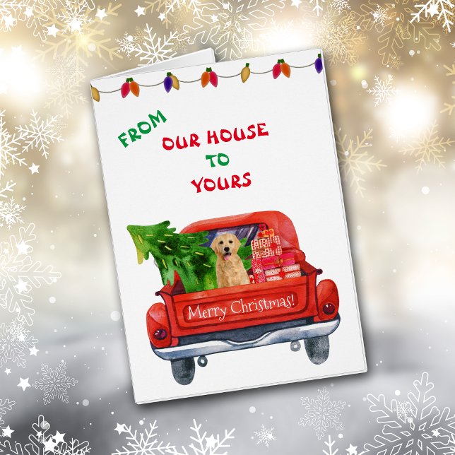 Golden Retriever Farm Truck Christmas Card (Von Creator hochgeladen)