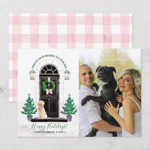 Golden Retriever Feiertags-Postkarte Einladung