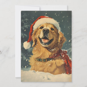 Golden Retriever Feiertagskarte