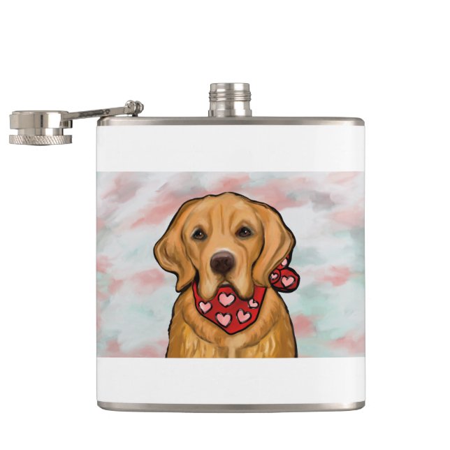 Golden Retriever Flachmann (Geöffnet)