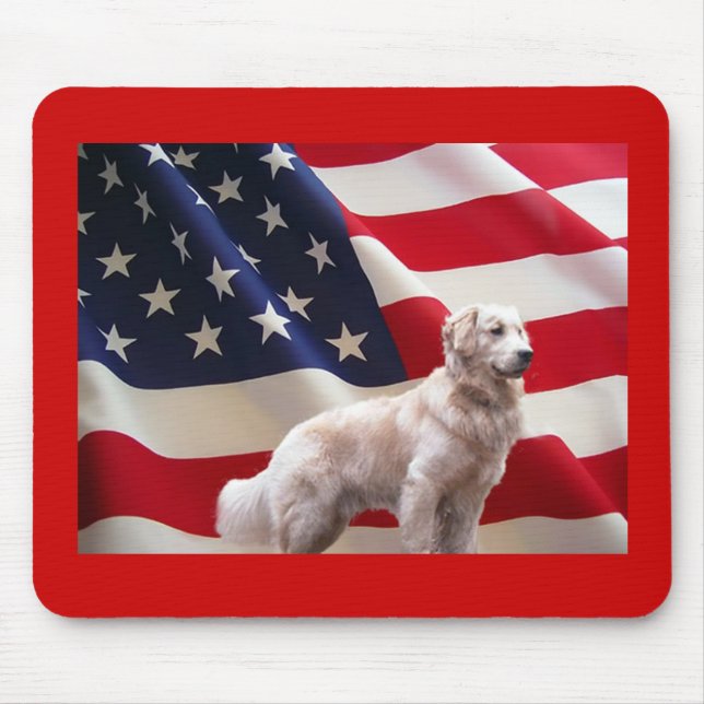 Golden retriever-Flagge Mousepad (Vorne)