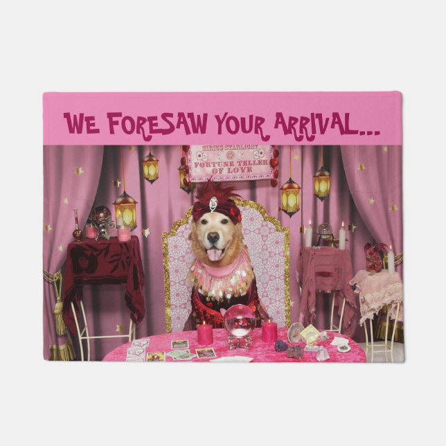 Golden Retriever Fortune Teller der Liebe Fußmatte (Vorderseite)