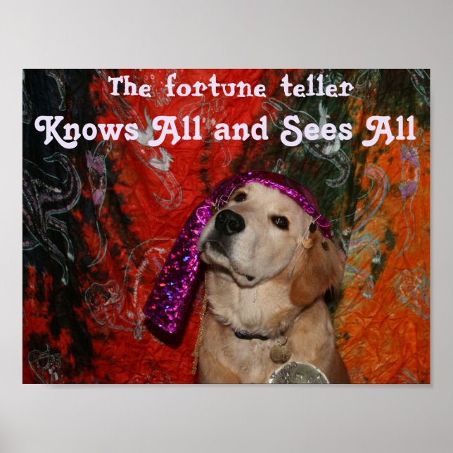 Golden Retriever Fortune Teller Poster (Vorne)