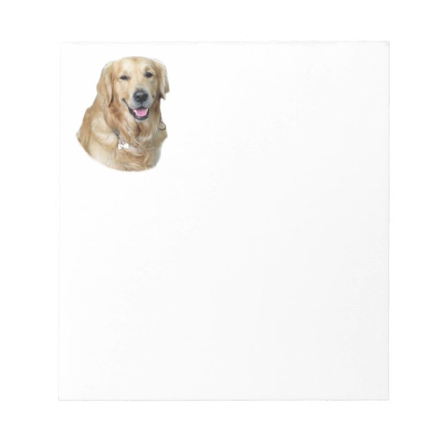 Golden Retriever Foto Portrait Notizblock (Vorderseite)