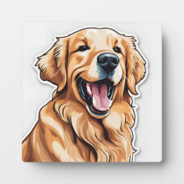 Golden Retriever Fotoplatte