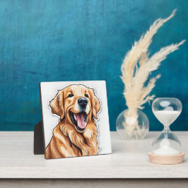 Golden Retriever Fotoplatte