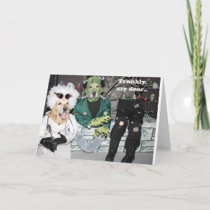Golden Retriever Frankenstein Labrador Halloween Karte