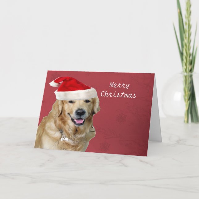 Golden retriever-frohe Weihnachten (Vorderseite)