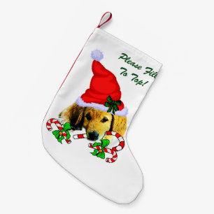 Golden retriever-frohe Weihnachten Kleiner Weihnachtsstrumpf