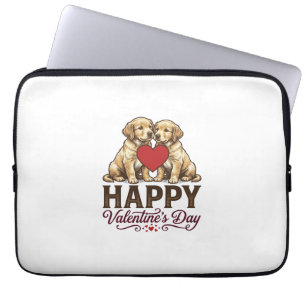 Golden Retriever Frohen Valentinstag Laptopschutzhülle