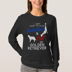 Golden Retriever Funny Basketball Downer Xmas T-Shirt