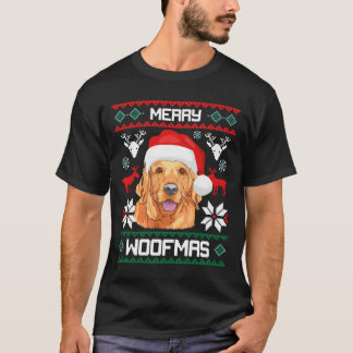Golden Retriever für ein fröhliches Woofmas T-Shirt