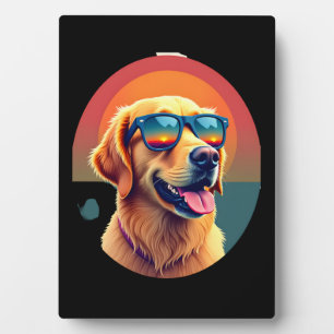 Golden Retriever für Kinder Jungen Mädchen Sonnenb Fotoplatte