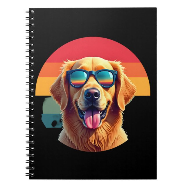 Golden Retriever für Kinder Jungen Mädchen Sonnenb Notizblock (Vorderseite)