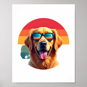 Golden Retriever für Kinder Jungen Mädchen Sonnenb Poster