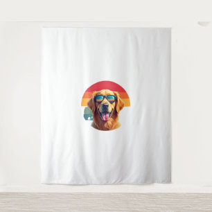 Golden Retriever für Kinder Jungen Mädchen Sonnenb Wandteppich