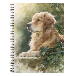 Golden Retriever Garden Notebook Notizblock