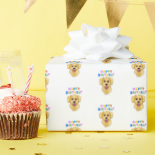 Golden Retriever Geburtstag Geschenkpapier