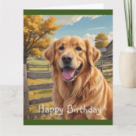 Golden Retriever Geburtstag Karte