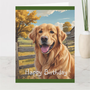Golden Retriever Geburtstag Karte