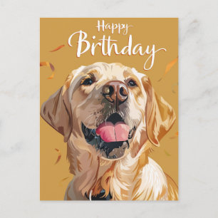 Golden Retriever Geburtstag  Postkarte