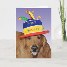 Golden Retriever Geburtstagstorte Karte