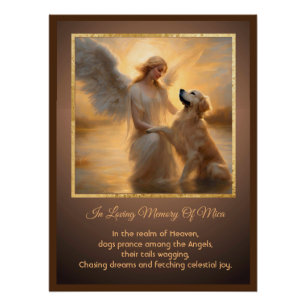 Golden Retriever Gedenk-Tribut Poster