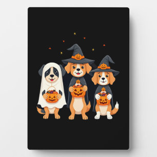 Golden Retriever Geist Halloween Süßigkeiten Oder Fotoplatte