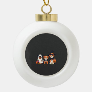Golden Retriever Geist Halloween Süßigkeiten Oder Keramik Kugel-Ornament