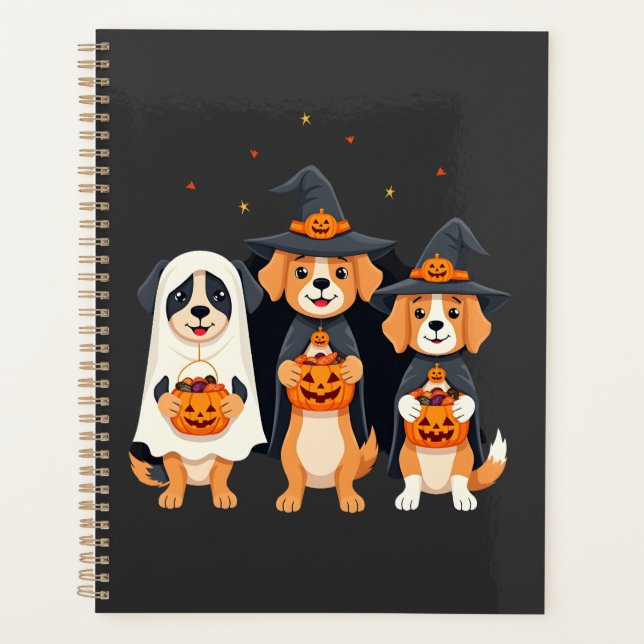 Golden Retriever Geist Halloween Süßigkeiten Oder  Planer (Vorderseite)